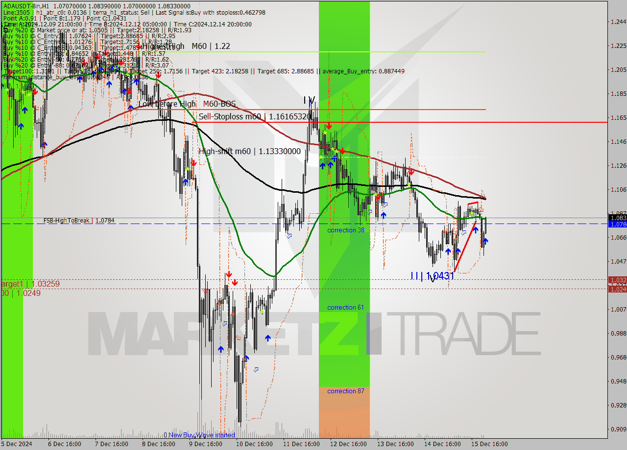 ADAUSDT-Bin MultiTimeframe analysis at date 2024.12.16 01:08