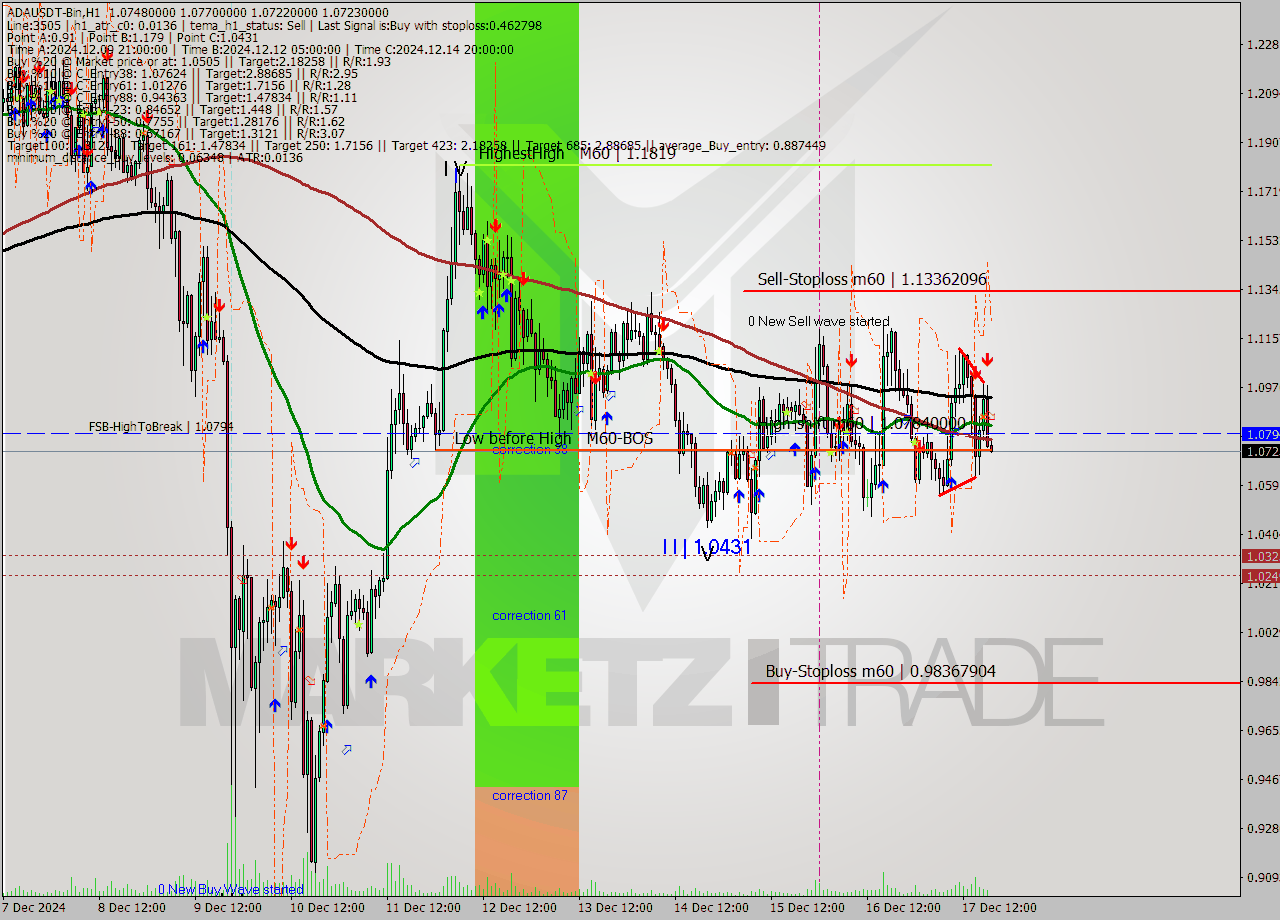 ADAUSDT-Bin MultiTimeframe analysis at date 2024.12.17 21:04