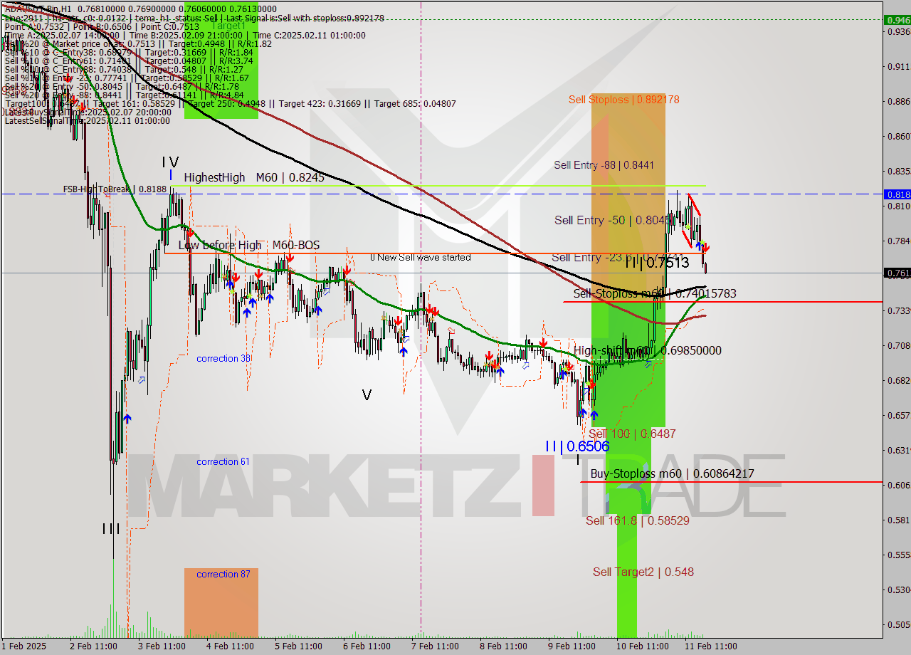 ADAUSDT-Bin MultiTimeframe analysis at date 2025.02.11 20:03