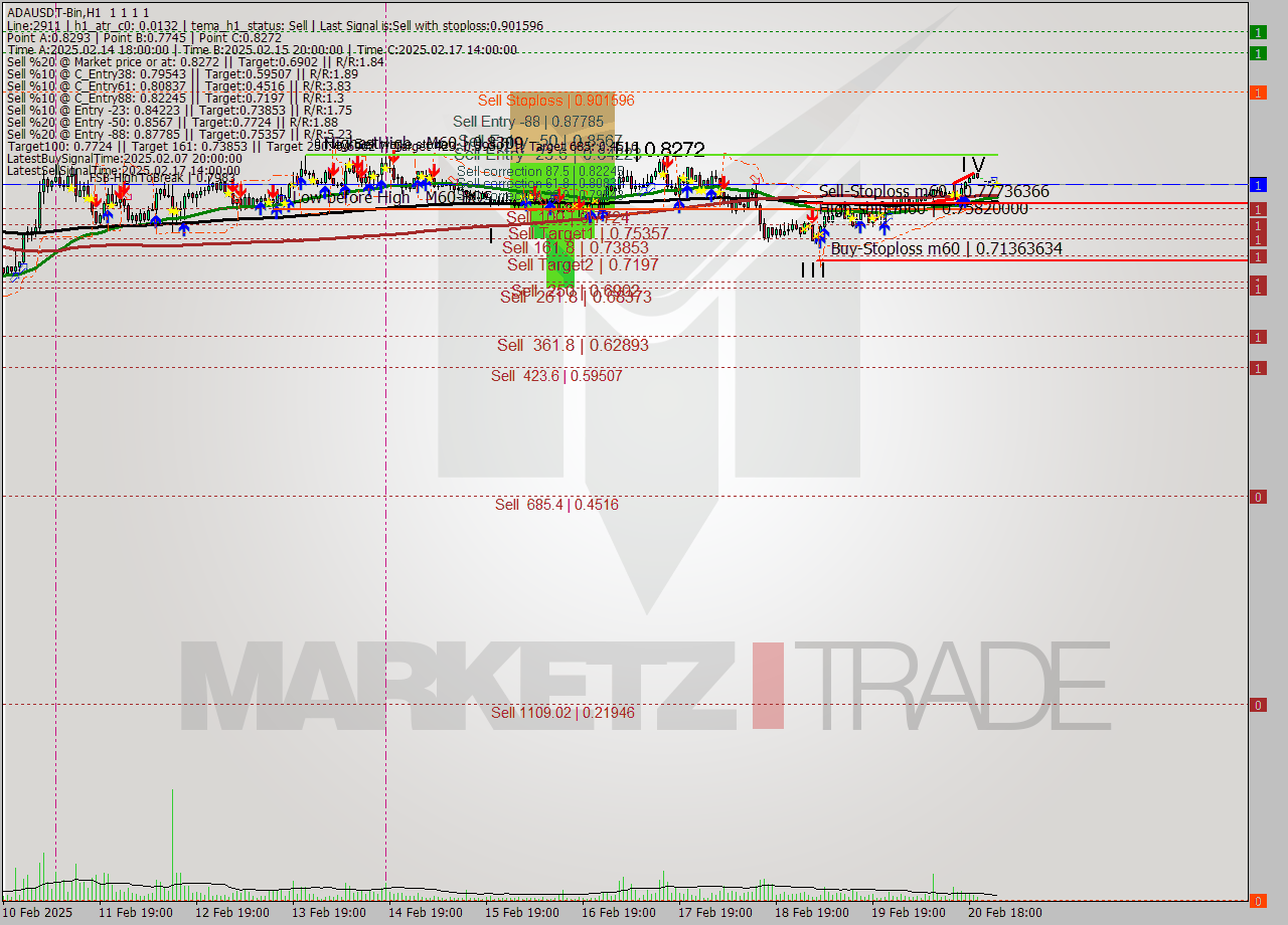 ADAUSDT-Bin MultiTimeframe analysis at date 2025.02.21 03:00