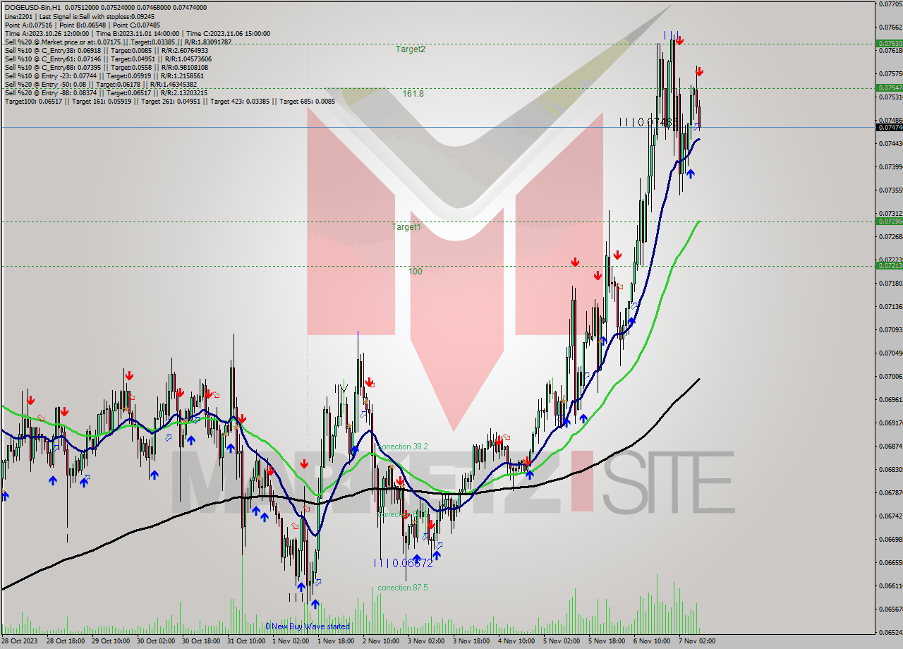 DOGEUSD-Bin H1 Analysis DOGEUSD-Bin H1 Signal