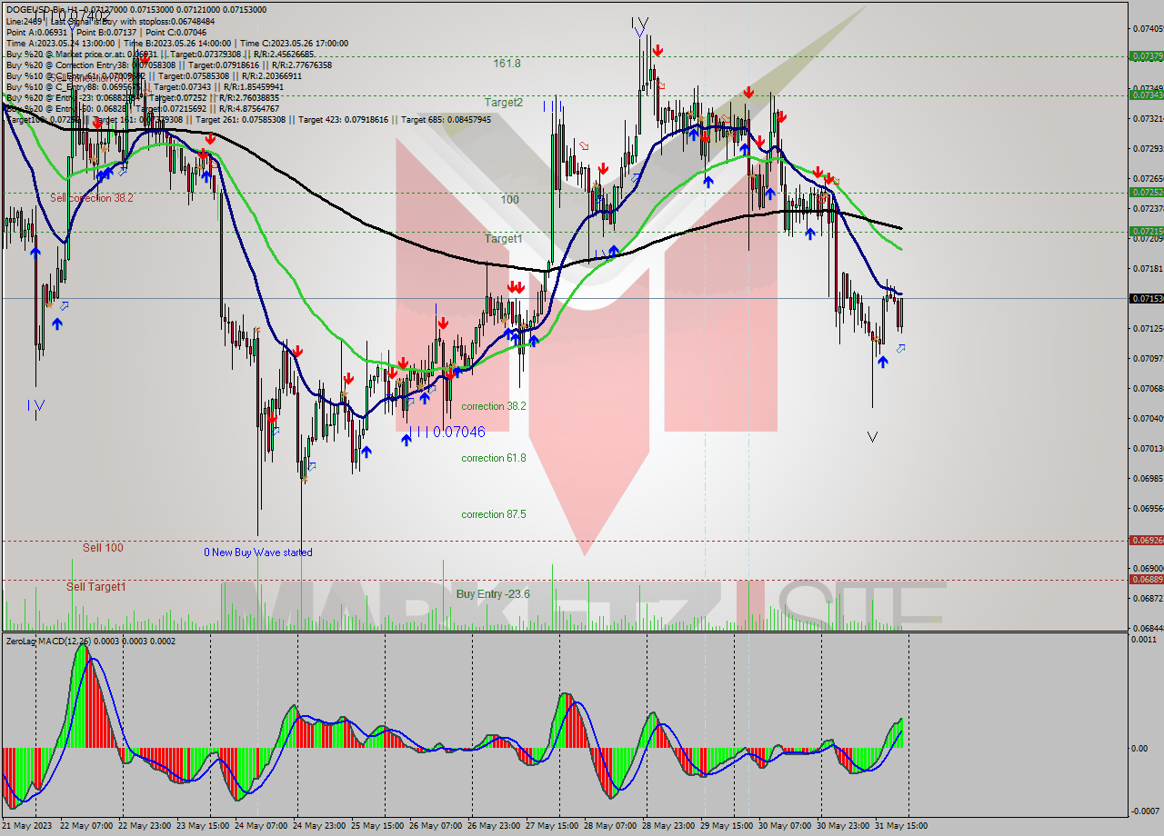 DOGEUSD-Bin H1 Signal