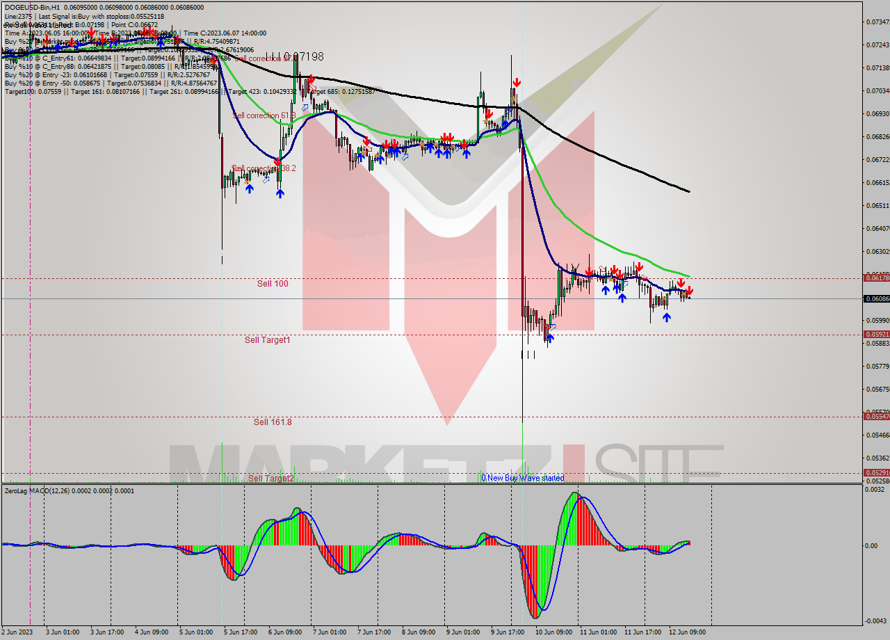 DOGEUSD-Bin H1 Signal