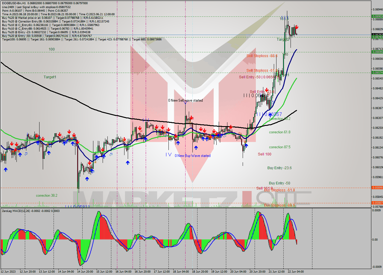 DOGEUSD-Bin H1 Signal