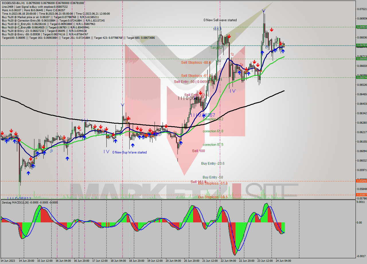 DOGEUSD-Bin H1 Signal