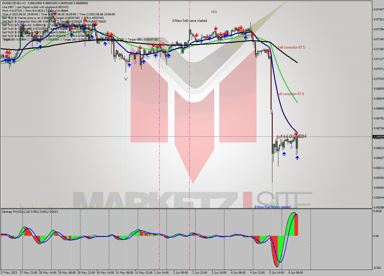 DOGEUSD-Bin H1 Signal