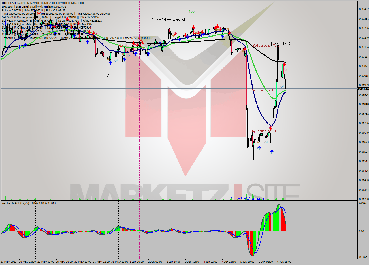 DOGEUSD-Bin H1 Signal