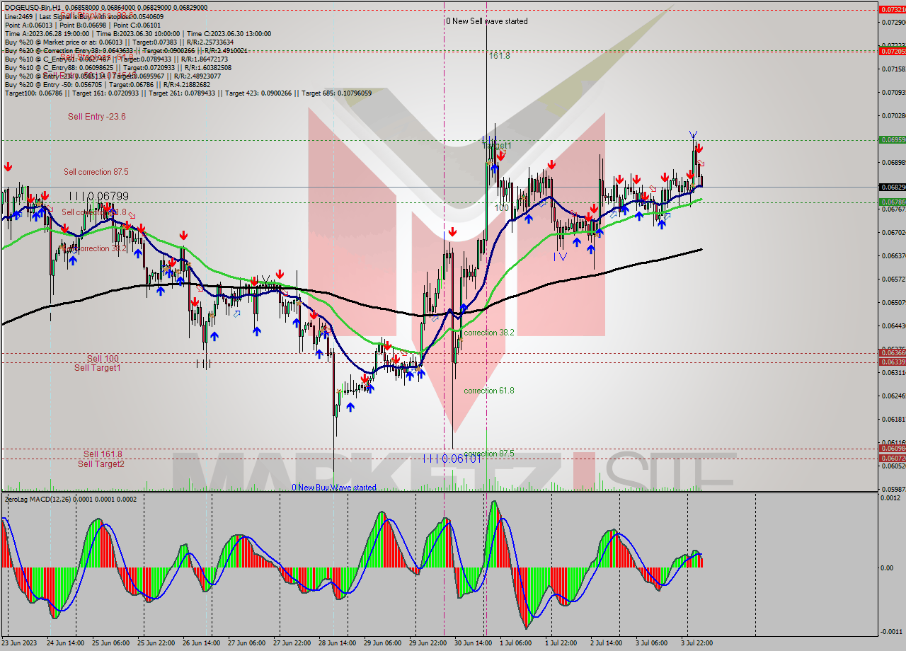 DOGEUSD-Bin H1 Analysis DOGEUSD-Bin H1 Signal