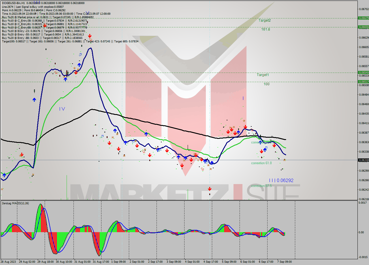 DOGEUSD-Bin H1 Signal