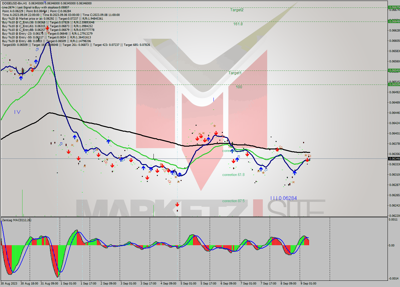DOGEUSD-Bin H1 Signal