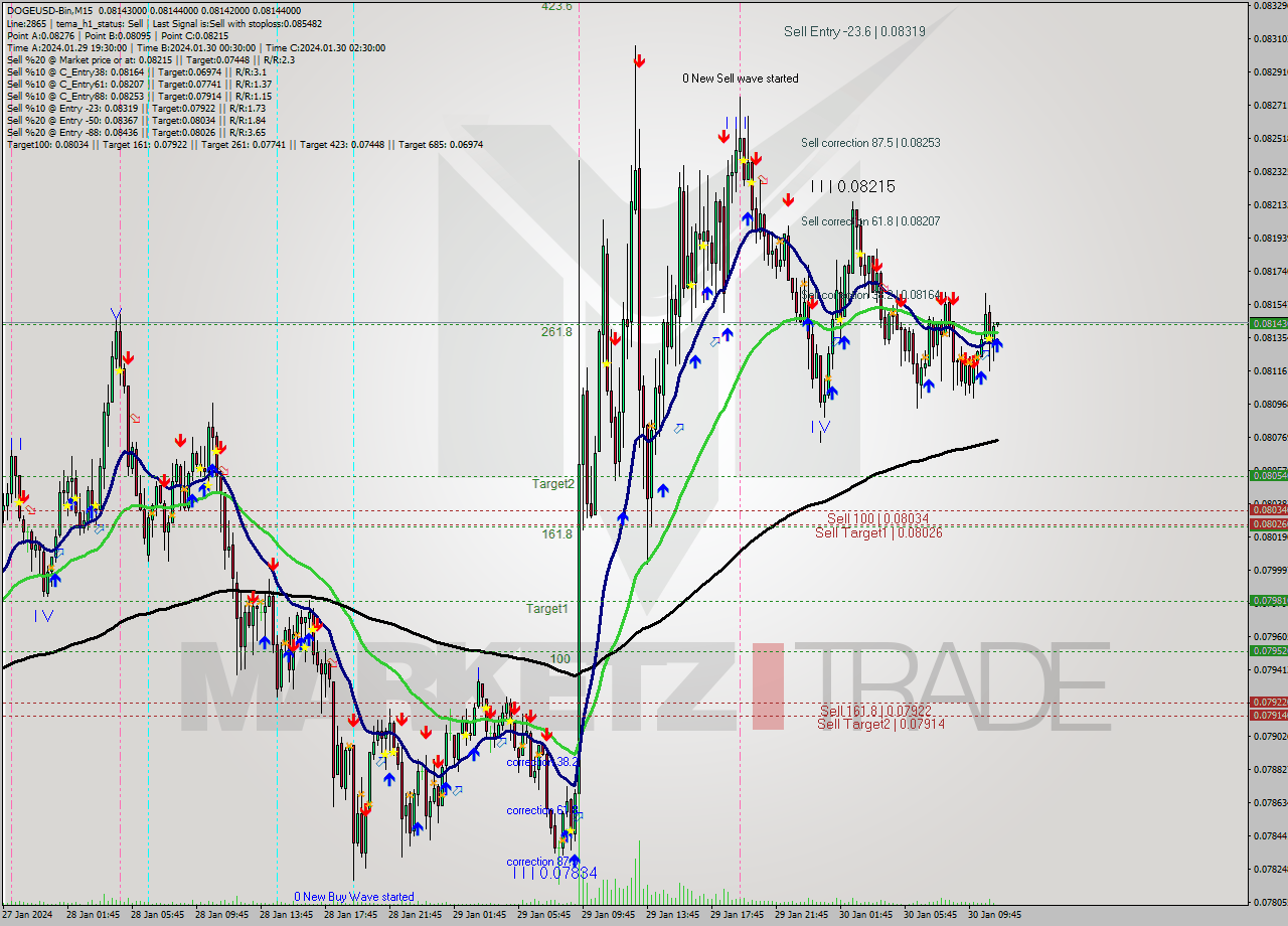 DOGEUSD-Bin M15 Signal