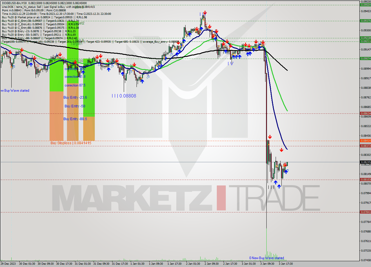 DOGEUSD-Bin M30 Signal