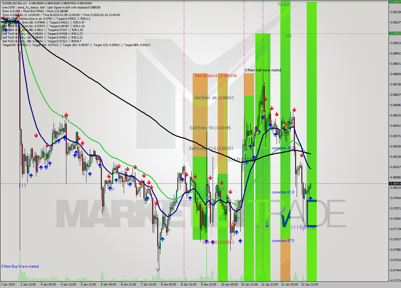 DOGEUSD-Bin H1 Signal