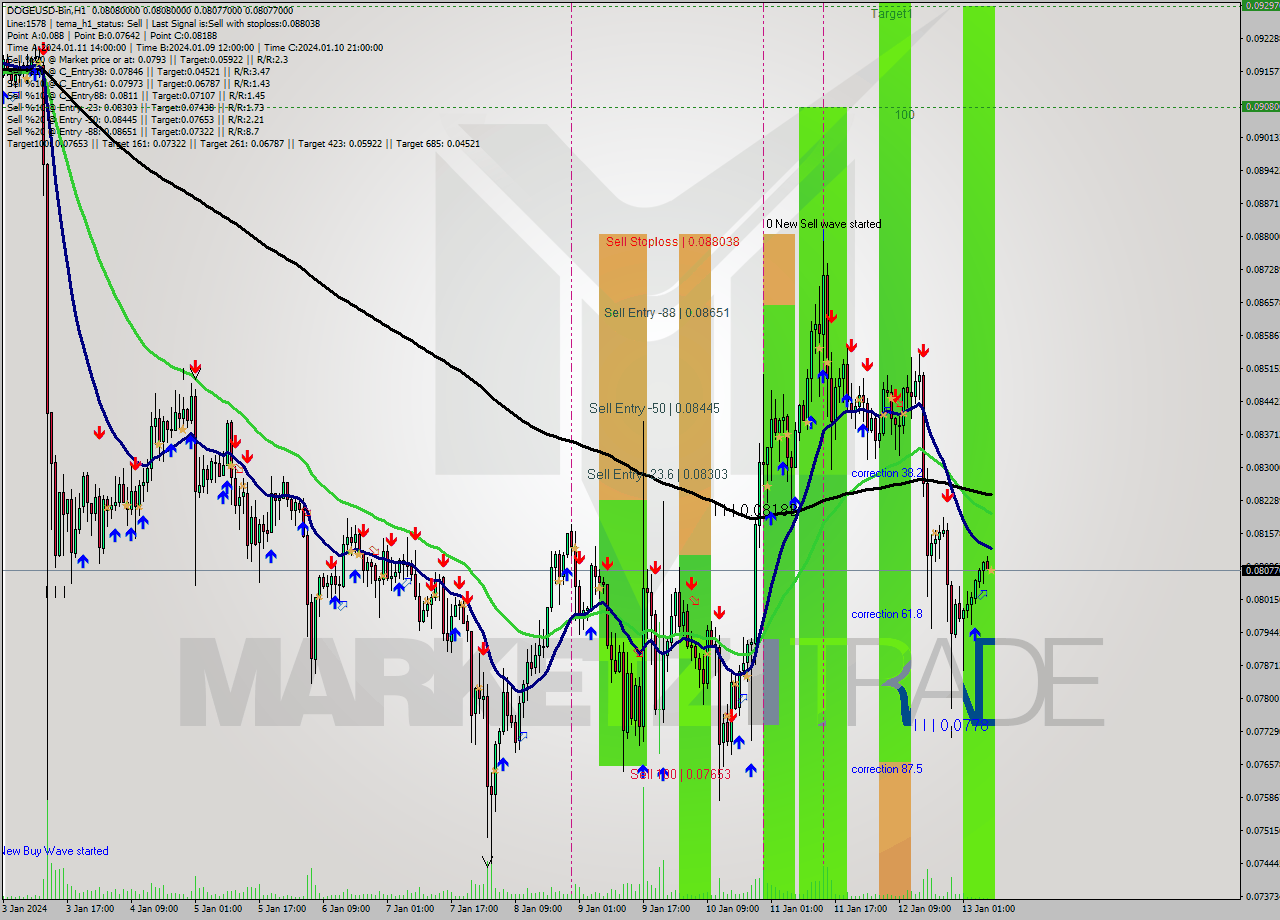 DOGEUSD-Bin H1 Signal