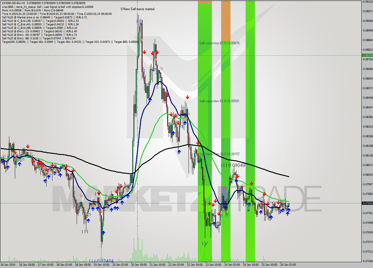 DOGEUSD-Bin H1 Signal