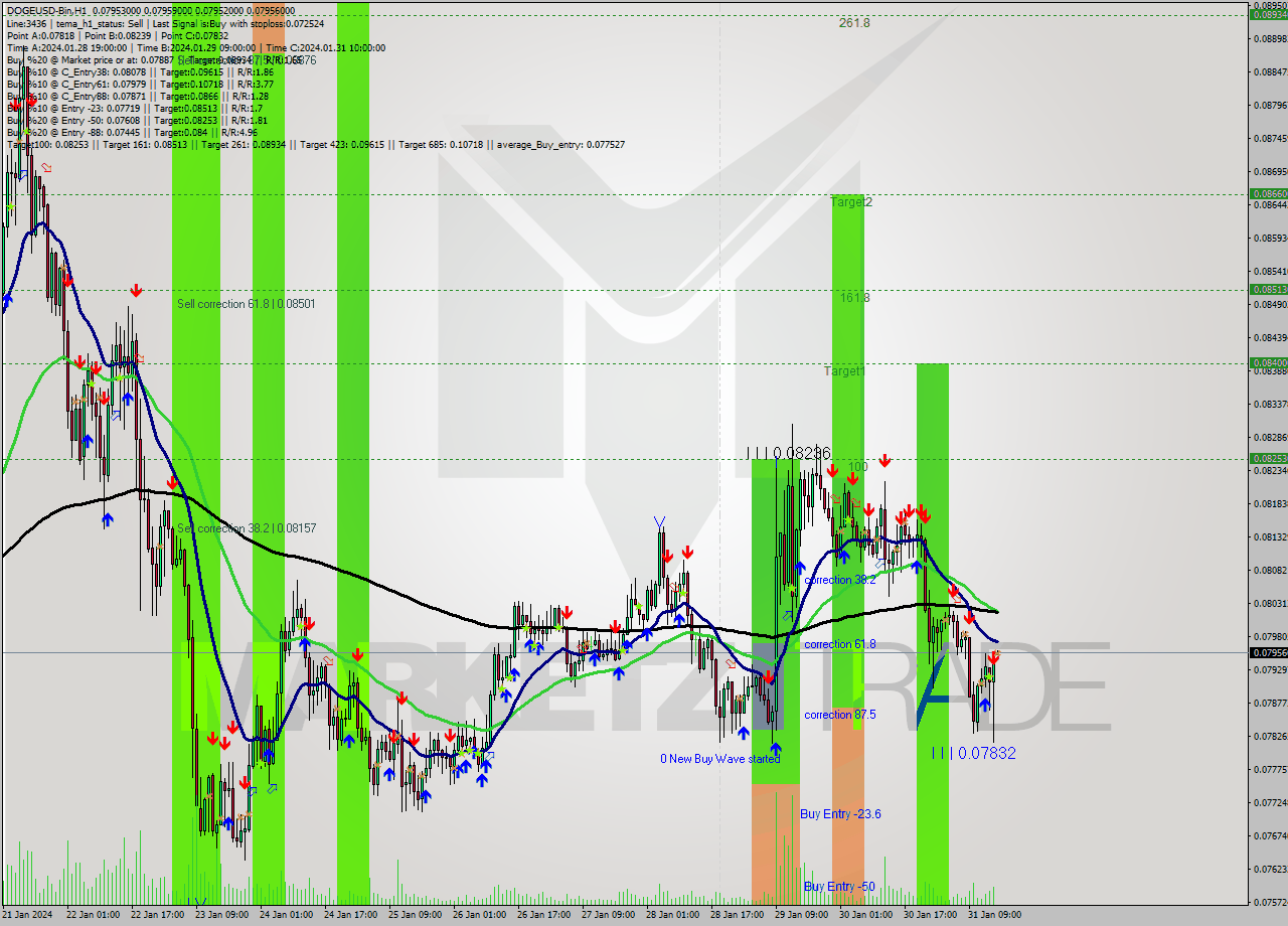 DOGEUSD-Bin H1 Signal