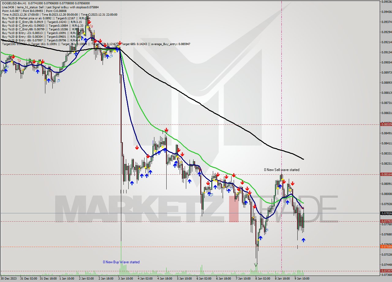 DOGEUSD-Bin H1 Signal