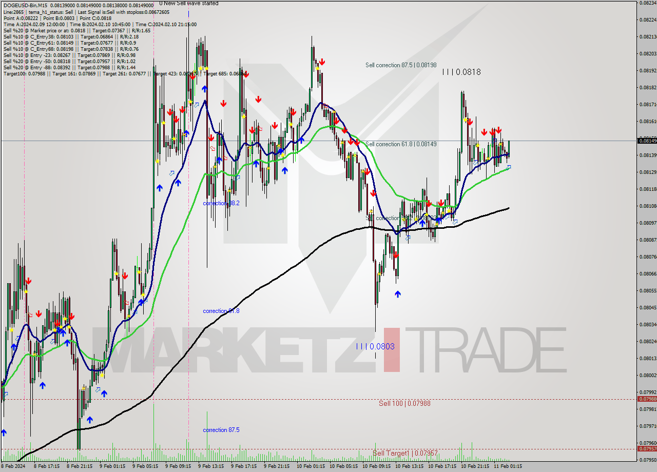 DOGEUSD-Bin M15 Analysis DOGEUSD-Bin M15 Signal