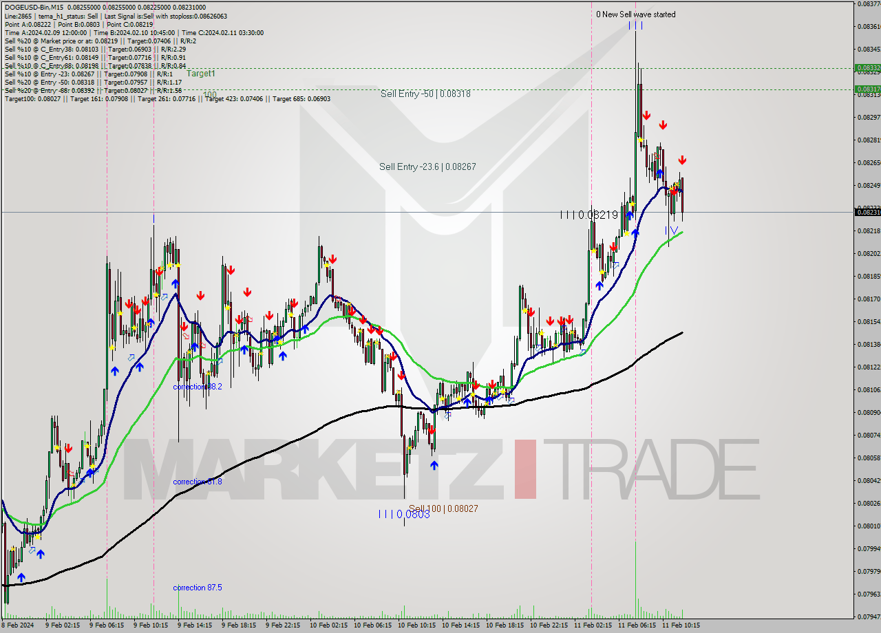 DOGEUSD-Bin M15 Signal