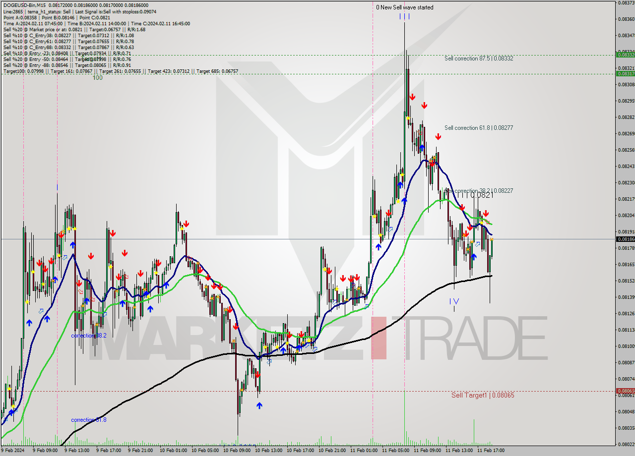 DOGEUSD-Bin M15 Analysis DOGEUSD-Bin M15 Signal