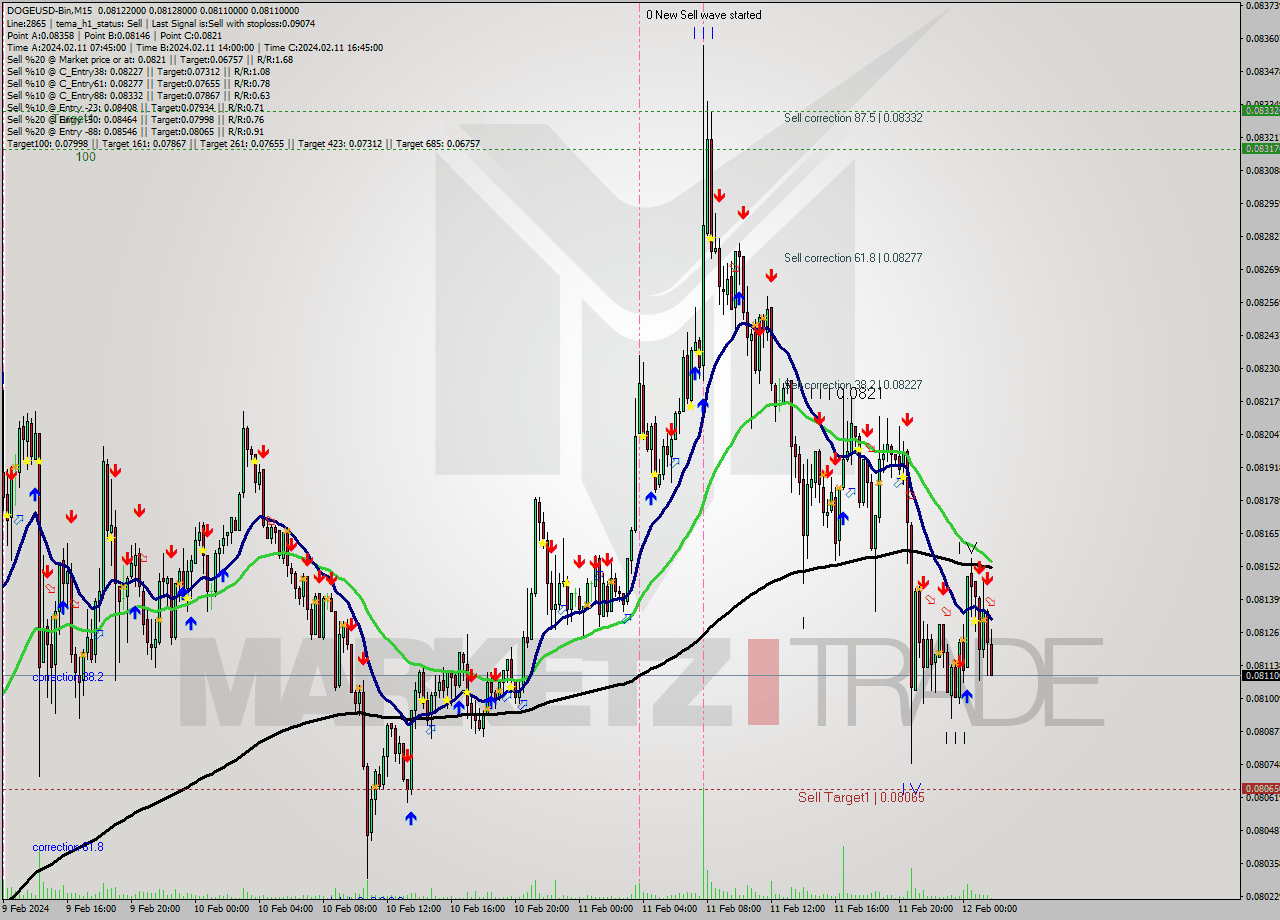 DOGEUSD-Bin M15 Analysis DOGEUSD-Bin M15 Signal