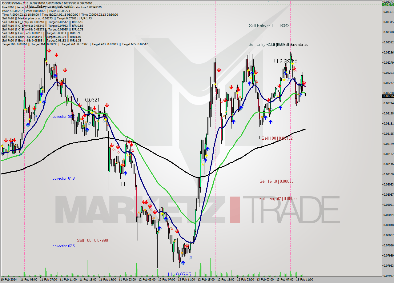 DOGEUSD-Bin M15 Analysis DOGEUSD-Bin M15 Signal