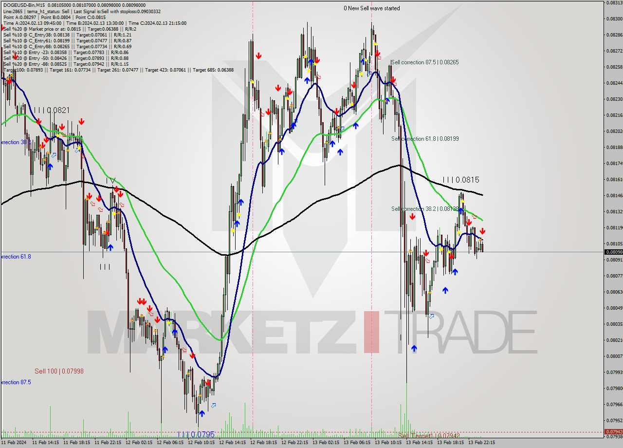 DOGEUSD-Bin M15 Analysis DOGEUSD-Bin M15 Signal