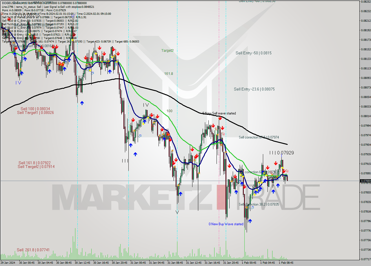 DOGEUSD-Bin M15 Signal