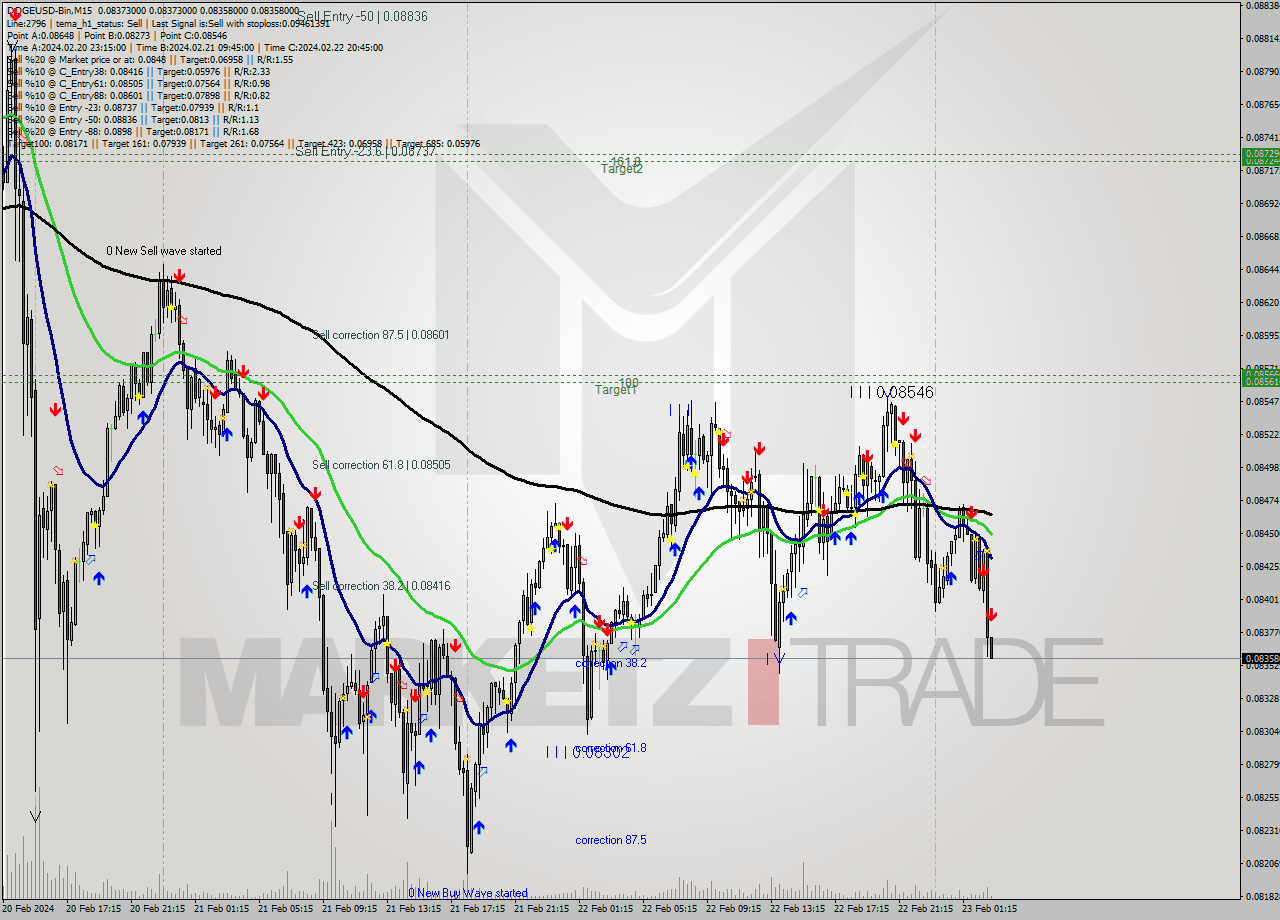 DOGEUSD-Bin M15 Analysis DOGEUSD-Bin M15 Signal