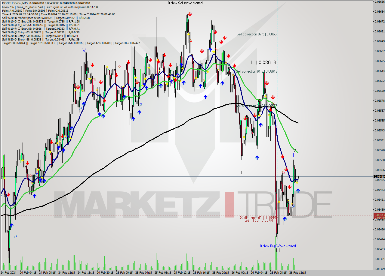DOGEUSD-Bin M15 Analysis DOGEUSD-Bin M15 Signal