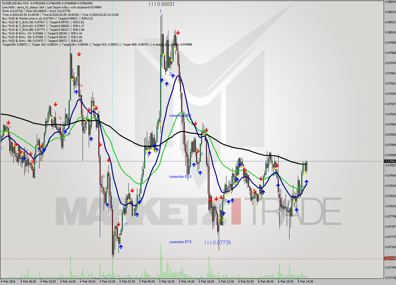 DOGEUSD-Bin M15 Signal