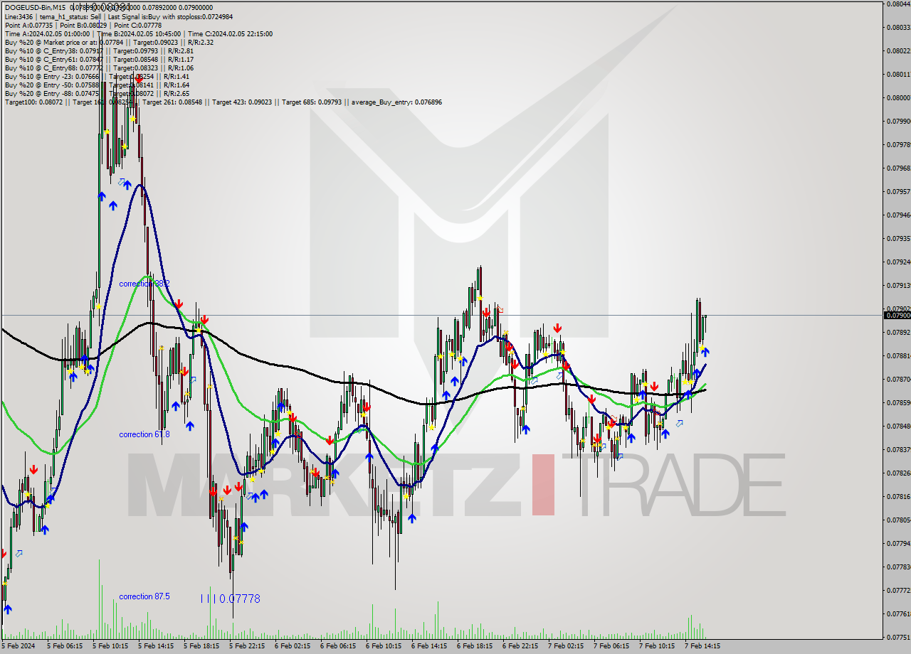 DOGEUSD-Bin M15 Signal