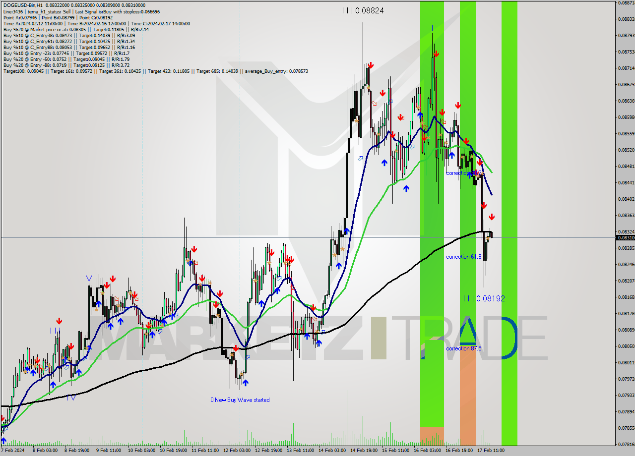 DOGEUSD-Bin H1 Signal