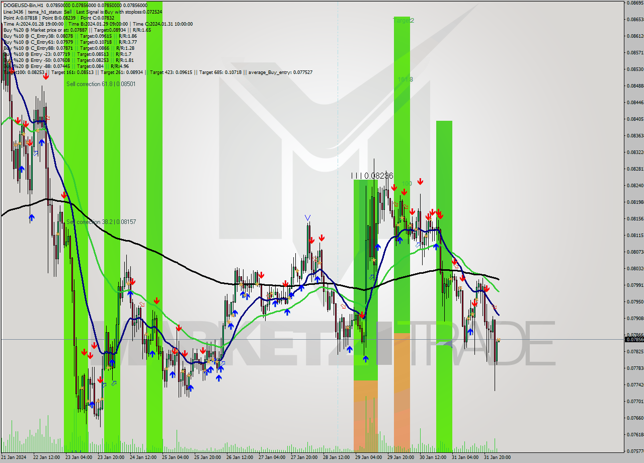 DOGEUSD-Bin H1 Signal