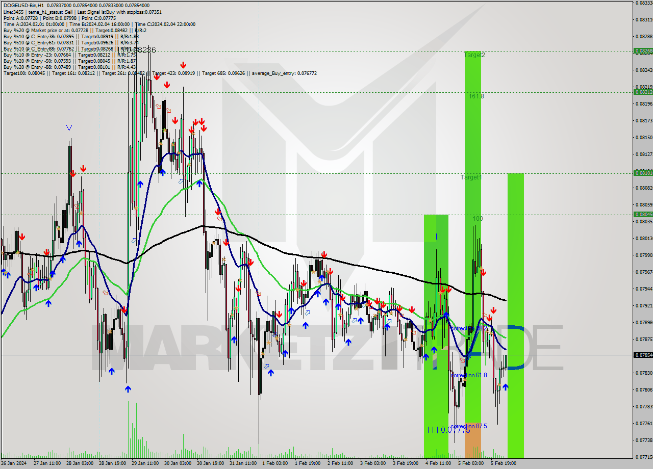 DOGEUSD-Bin H1 Signal