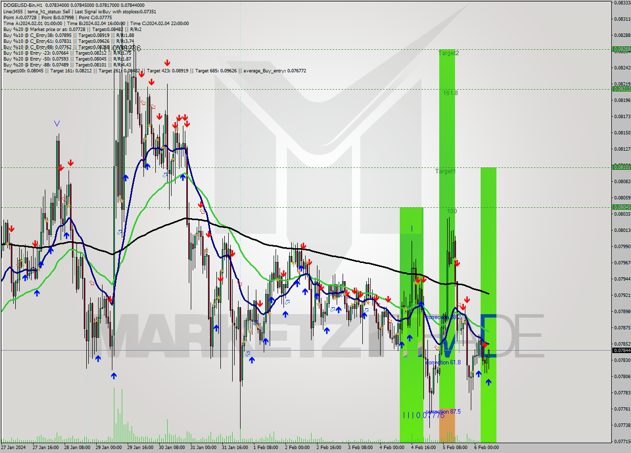 DOGEUSD-Bin H1 Signal