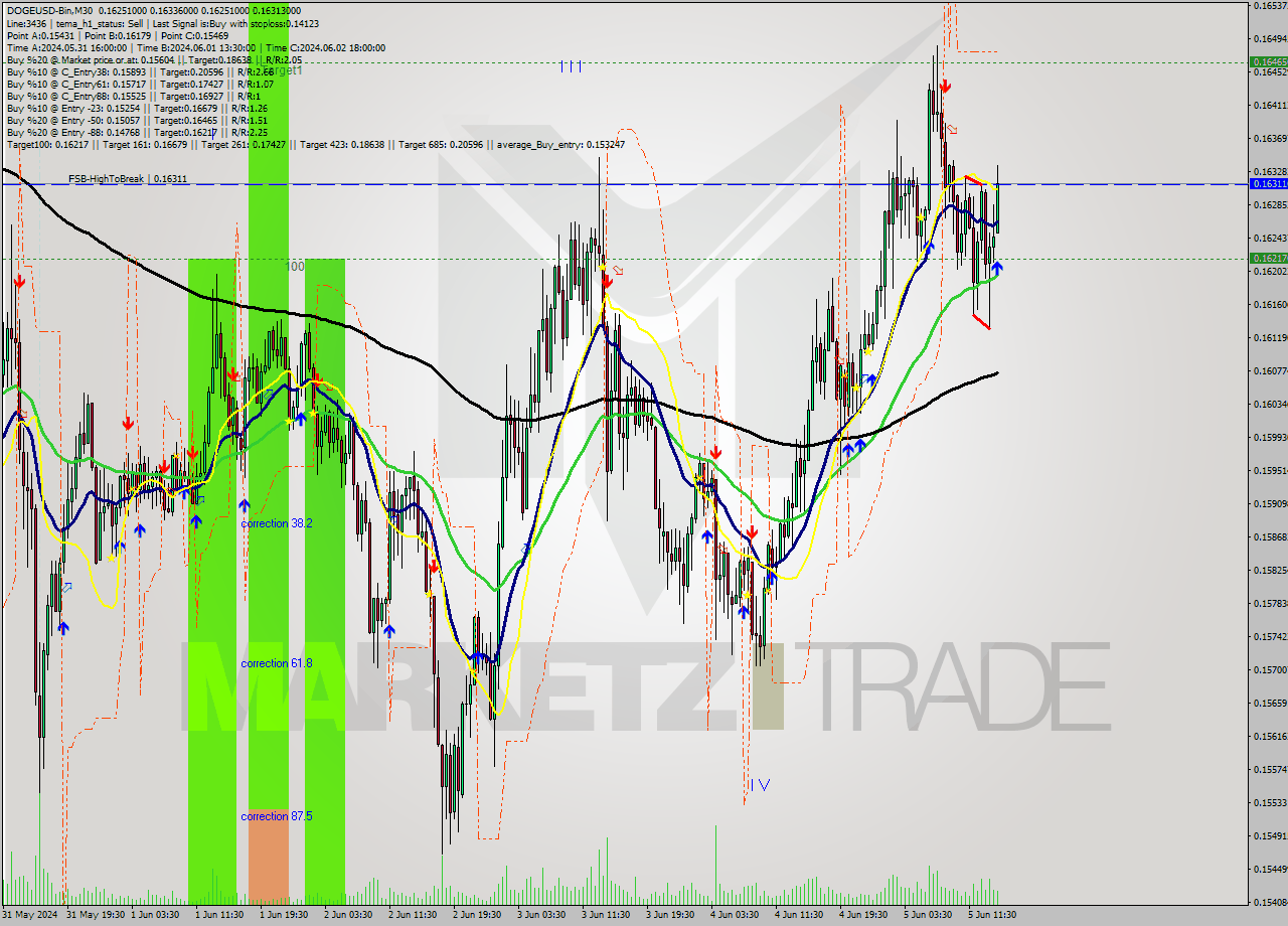 DOGEUSD-Bin M30 Signal