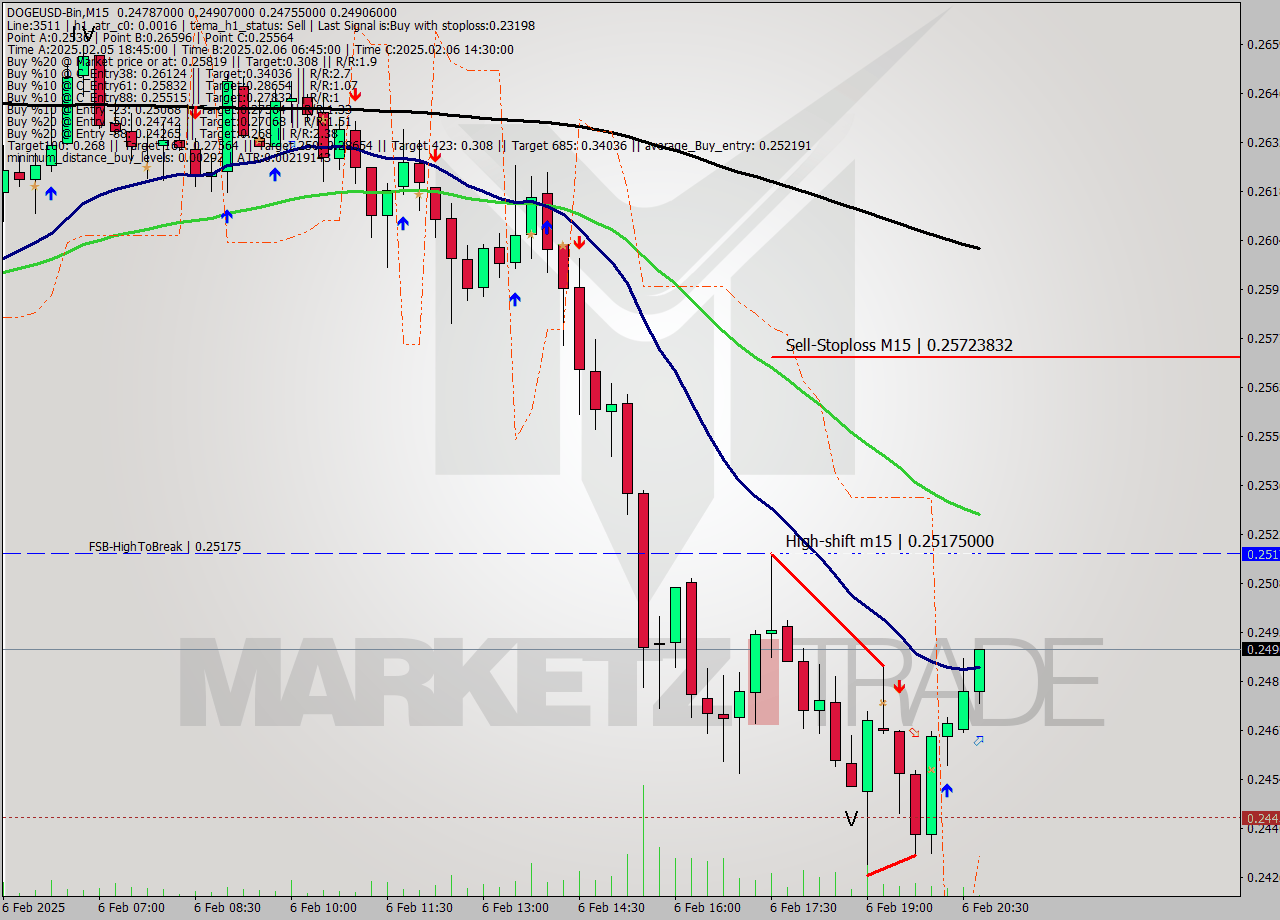 DOGEUSD-Bin M15 Analysis DOGEUSD-Bin M15 Signal