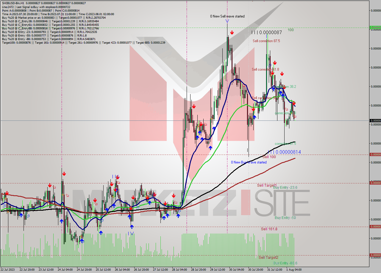 SHIBUSD-Bin H1 Analysis SHIBUSD-Bin H1 Signal