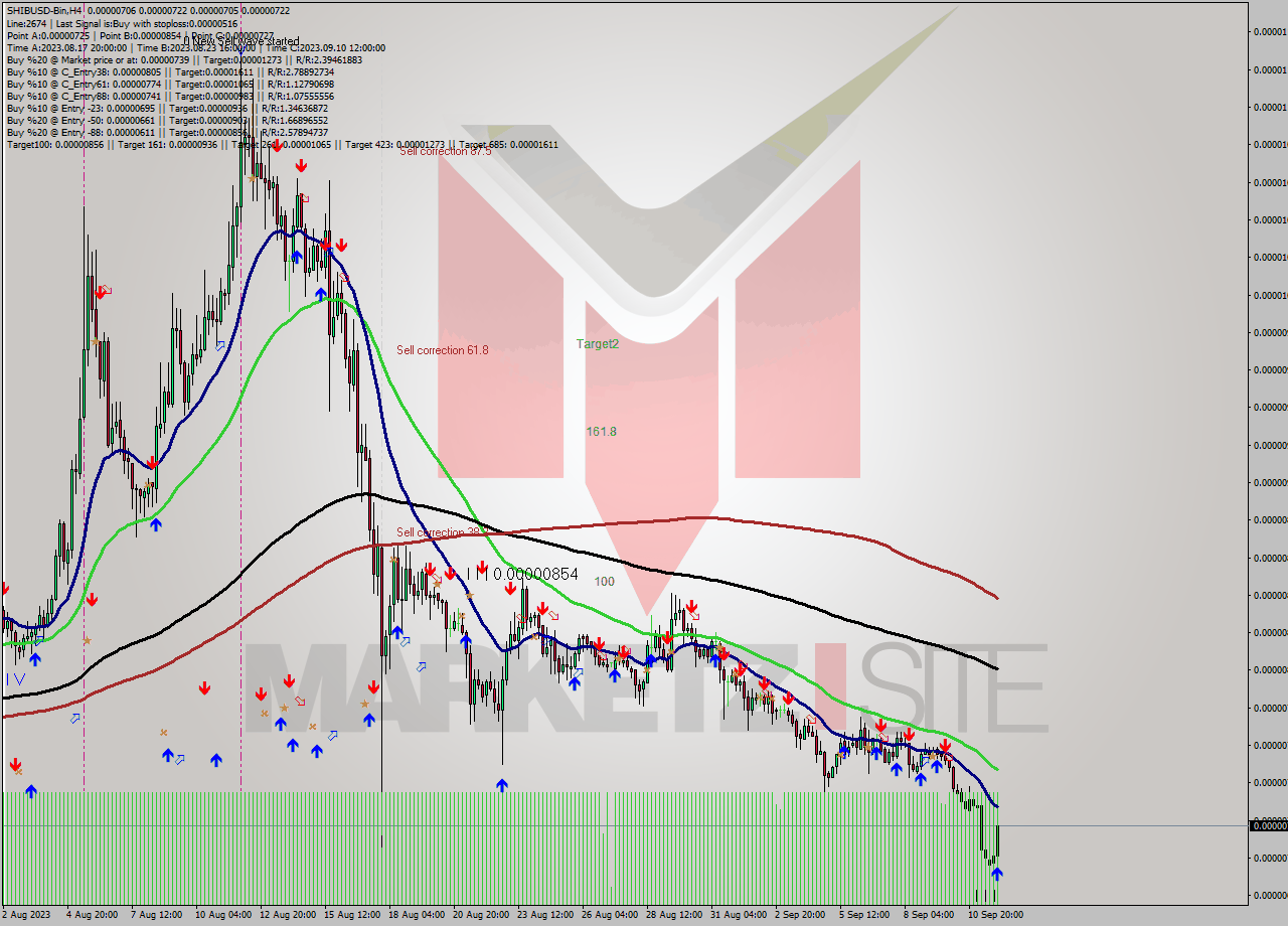 SHIBUSD-Bin MultiTimeframe analysis at date 2023.09.12 06:17