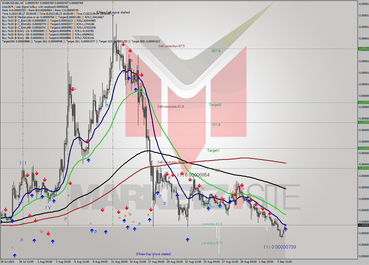 SHIBUSD-Bin MultiTimeframe analysis at date 2023.09.05 19:02