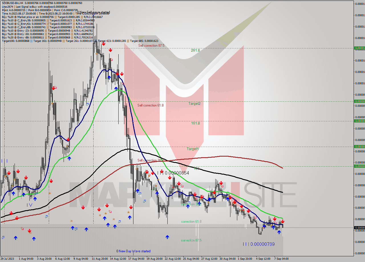 SHIBUSD-Bin MultiTimeframe analysis at date 2023.09.08 12:57