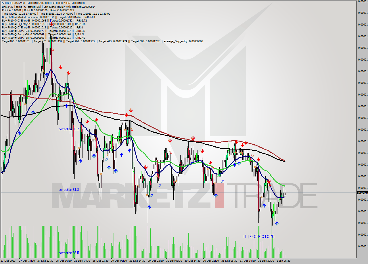 SHIBUSD-Bin M30 Signal