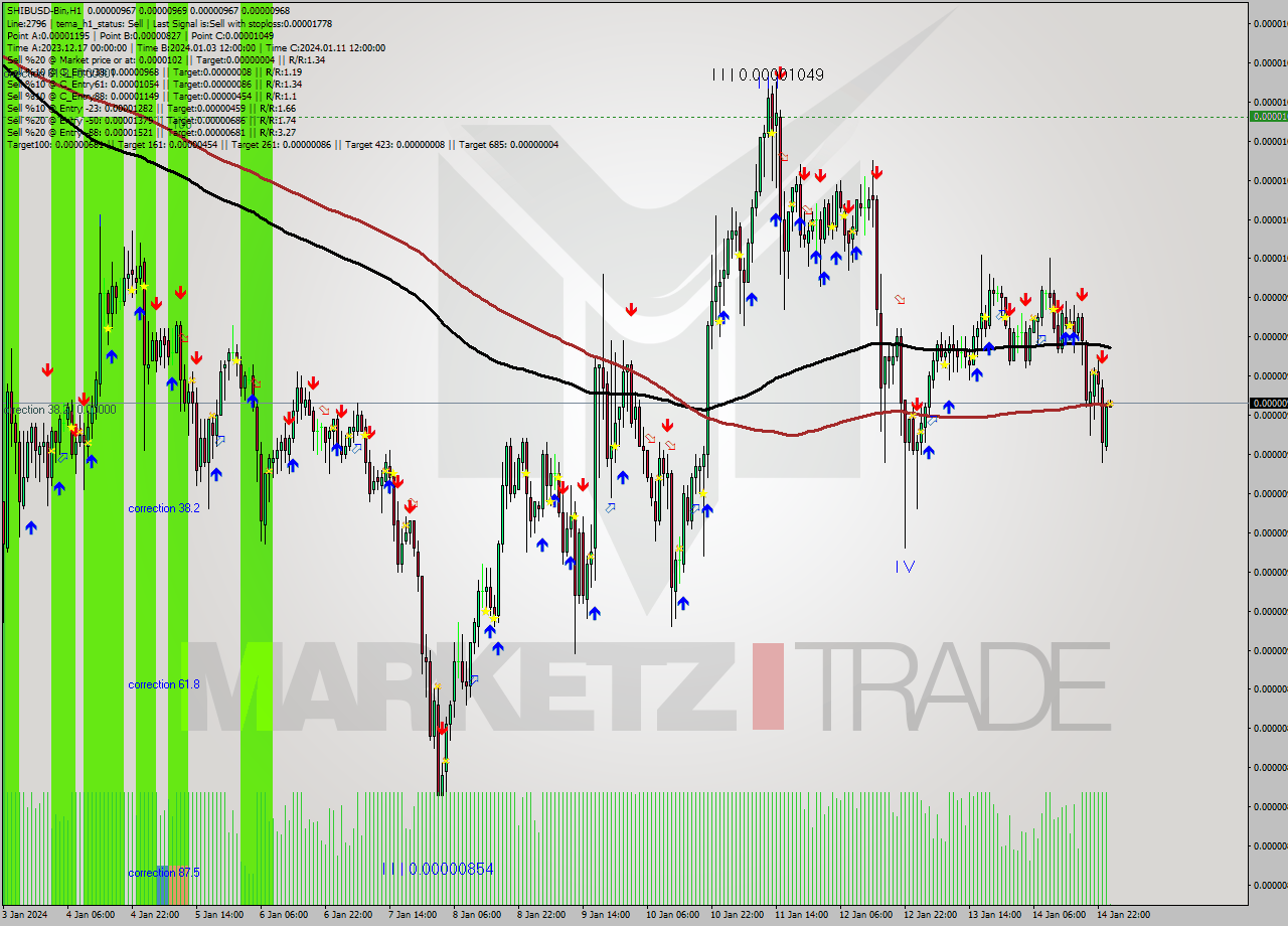 SHIBUSD-Bin H1 Analysis SHIBUSD-Bin H1 Signal