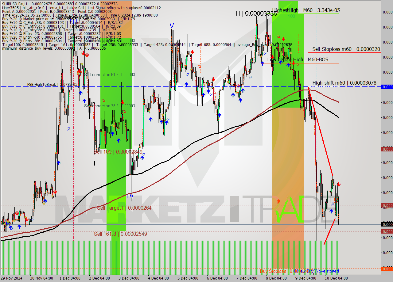 SHIBUSD-Bin MultiTimeframe analysis at date 2024.12.10 17:38