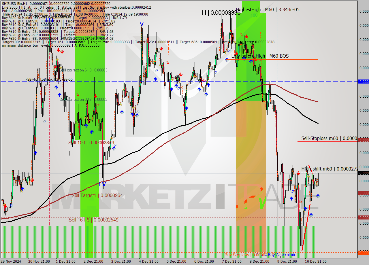 SHIBUSD-Bin MultiTimeframe analysis at date 2024.12.11 10:22