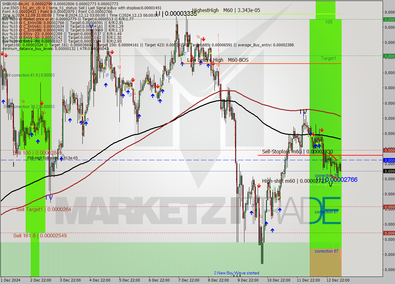 SHIBUSD-Bin MultiTimeframe analysis at date 2024.12.13 11:37