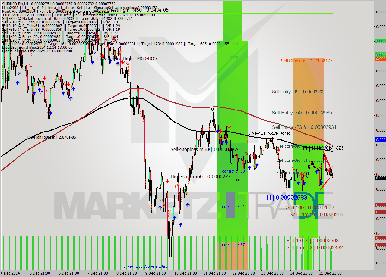 SHIBUSD-Bin MultiTimeframe analysis at date 2024.12.16 10:15