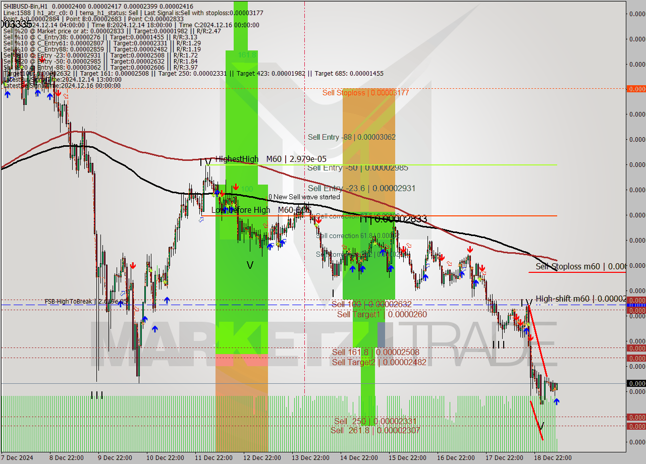 SHIBUSD-Bin MultiTimeframe analysis at date 2024.12.19 11:15