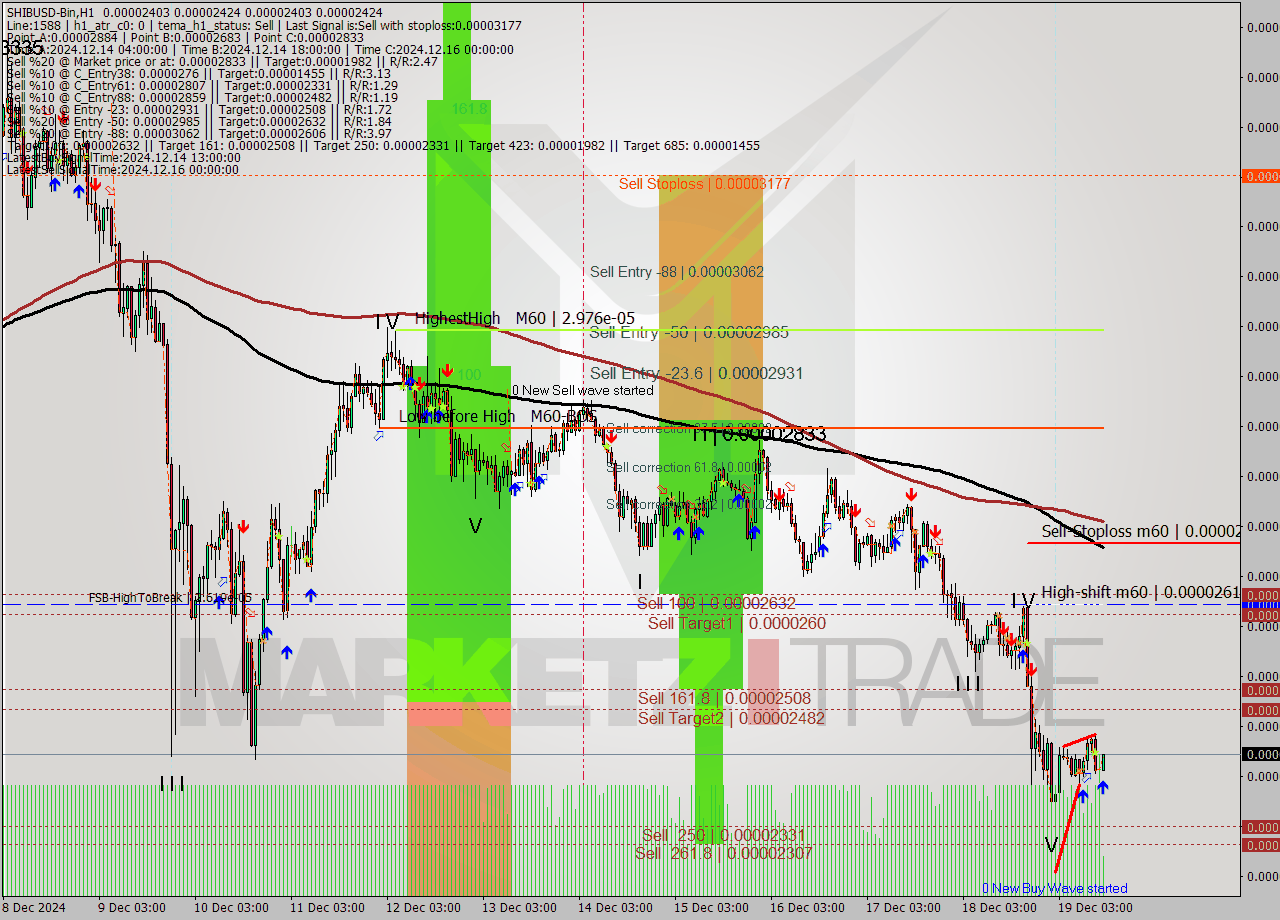 SHIBUSD-Bin MultiTimeframe analysis at date 2024.12.19 16:25